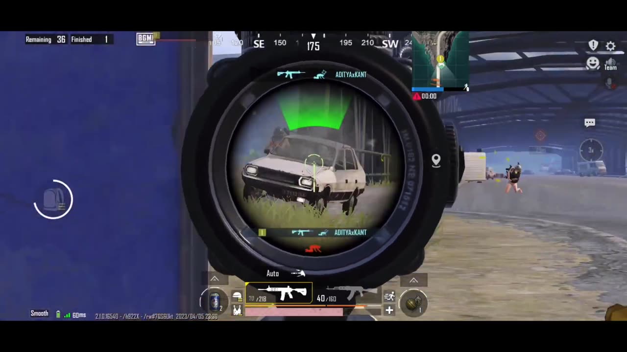 1v4 car 🚗 Gilch video on BGMI Game