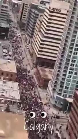 Calgary Rally Contines Despite Ottawa Massacre