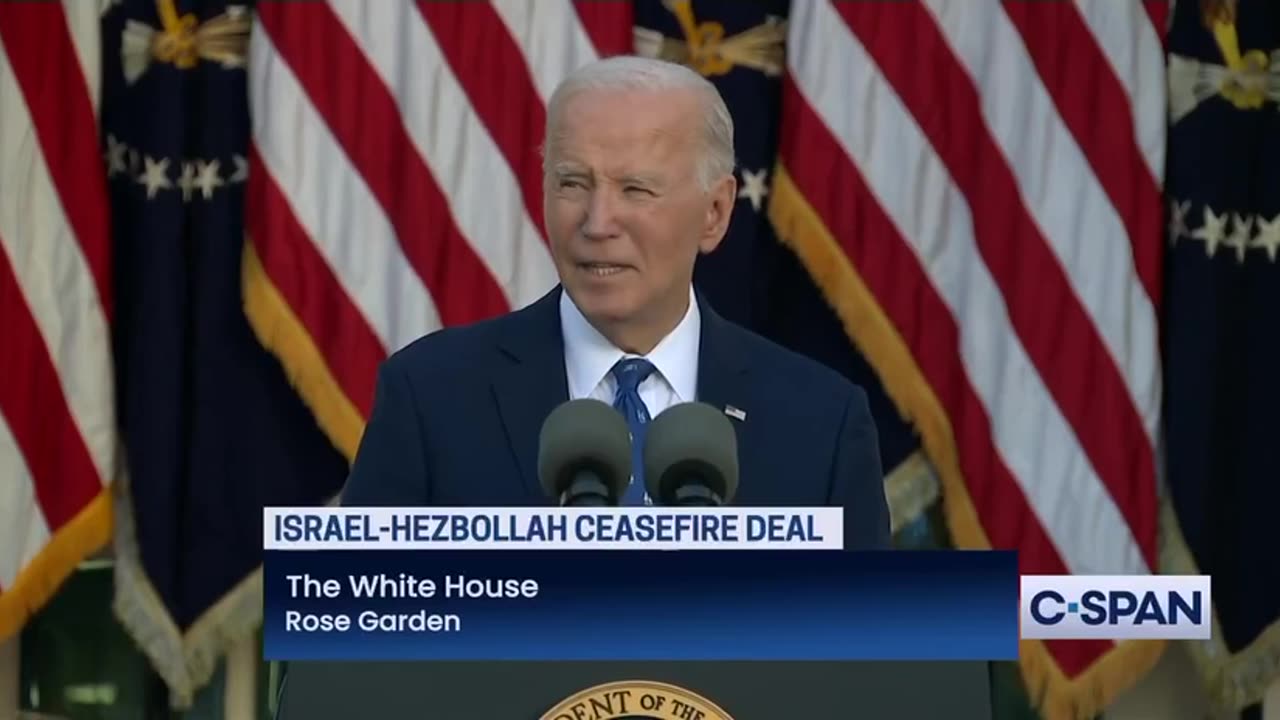 BIDEN: "Effective at 4:00 a.m. tomorrow local time, the fighting across the Lebanese