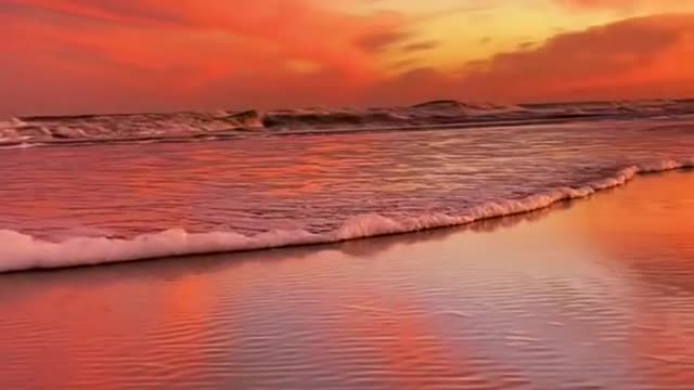 The ocean at sunset
