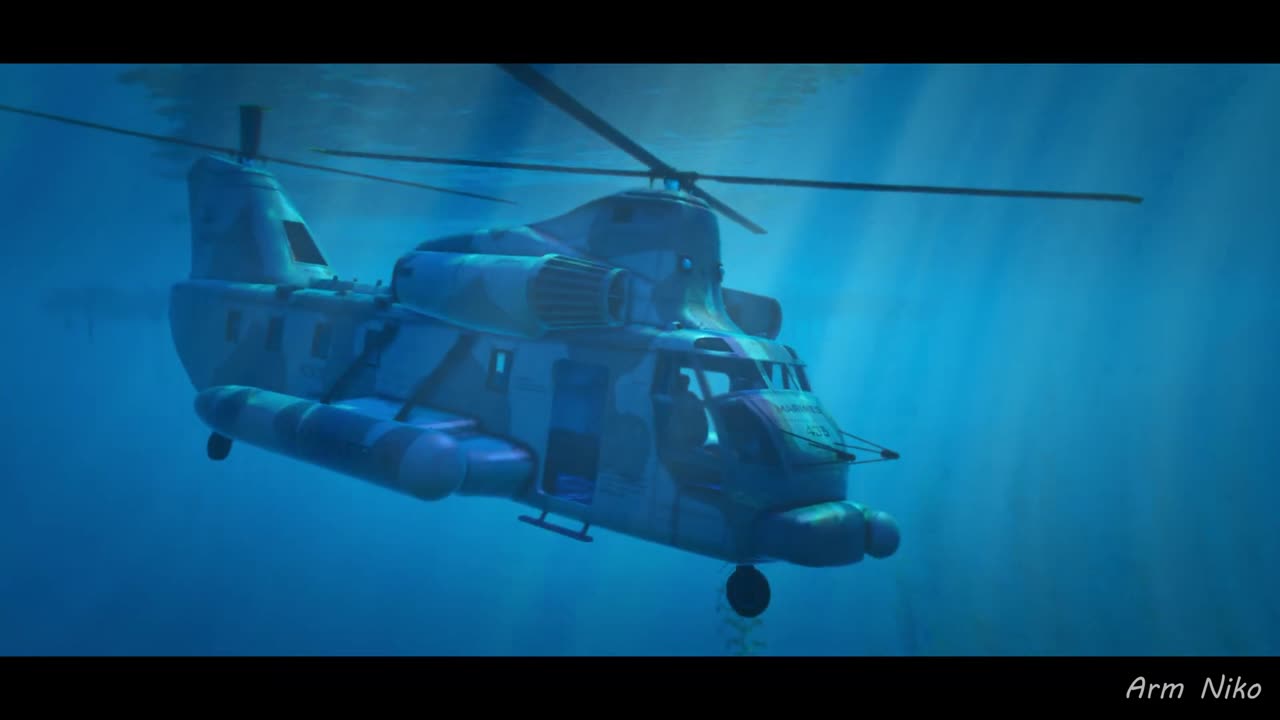 Megalodon Shark Attack Helicopter That Was Trying To Save Submersible In GTA 5