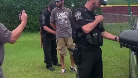 GORHAM MAINE PD arresting peaceful protester