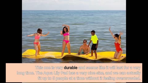 Skim Feedback: Aqua Lily Pad Original Floating Water Mat, Patented 2 Layer FlexCore GreenYello...