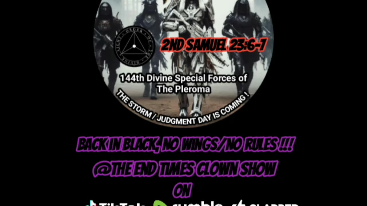 " The End Times Clown Show " is now "LIVE" on Tik Tok Every Fri @9pm CST.