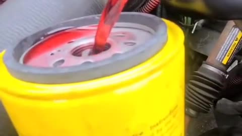 Filling diesel filter