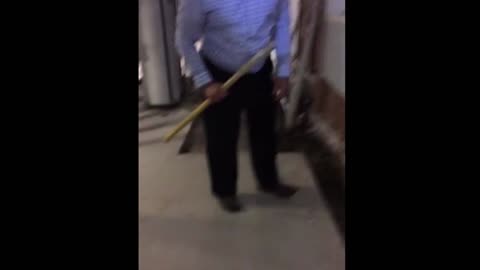 Hilarious sledgehammer demolition fail