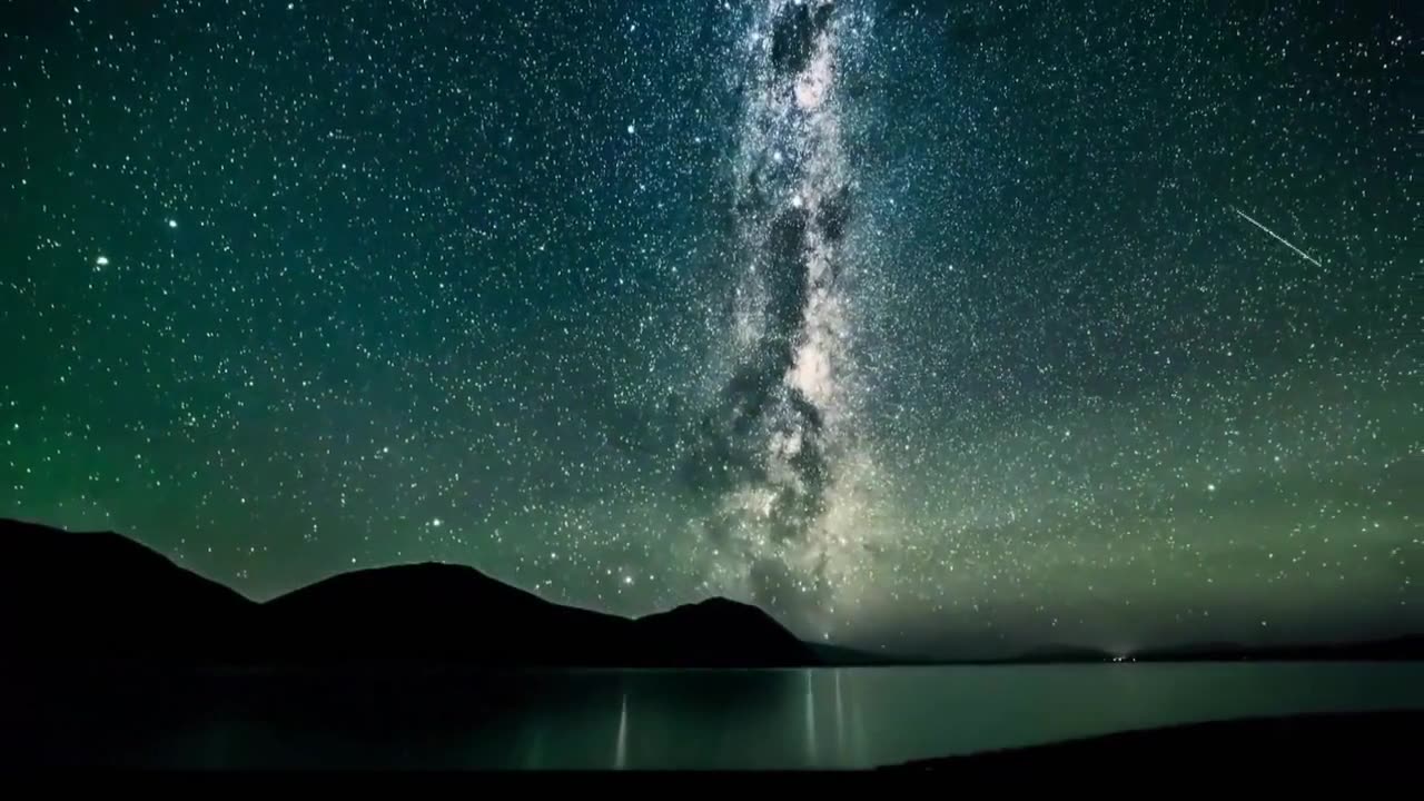 Nice Milky way glowing night view