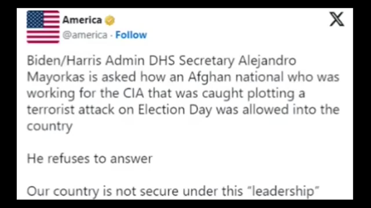 Afghan Accused of Plotting Election Day Terrorist Attack Worked for CIA: Report