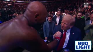 Jon Jones just won his UFC match and gave the championship belt to Trump