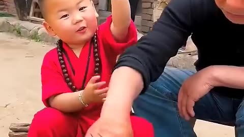 Chinese burger Making lunch with grandpa