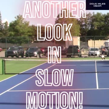 BACKHAND DROP SHOT OFF THE RETURN OF SERVE FOR THE POINT!