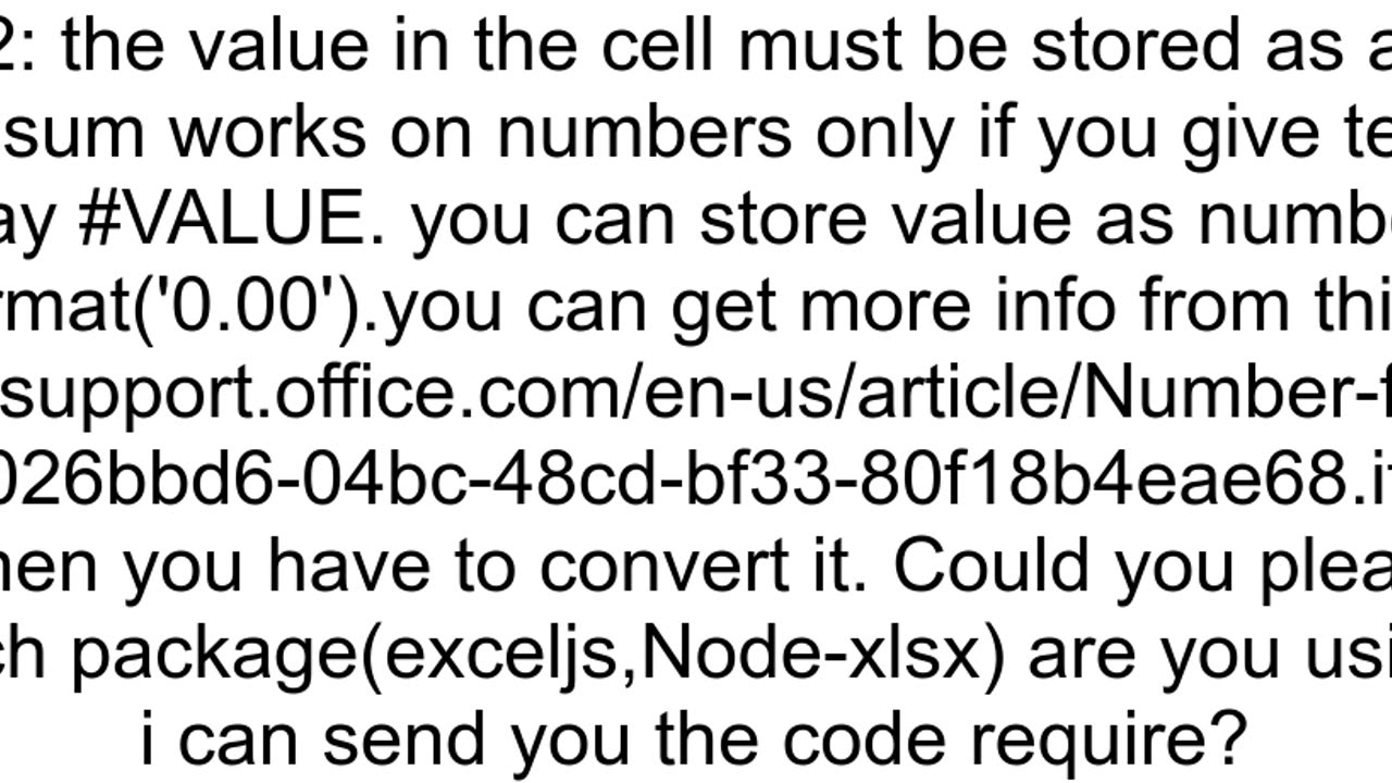 Excel formula to add numbers stored as text