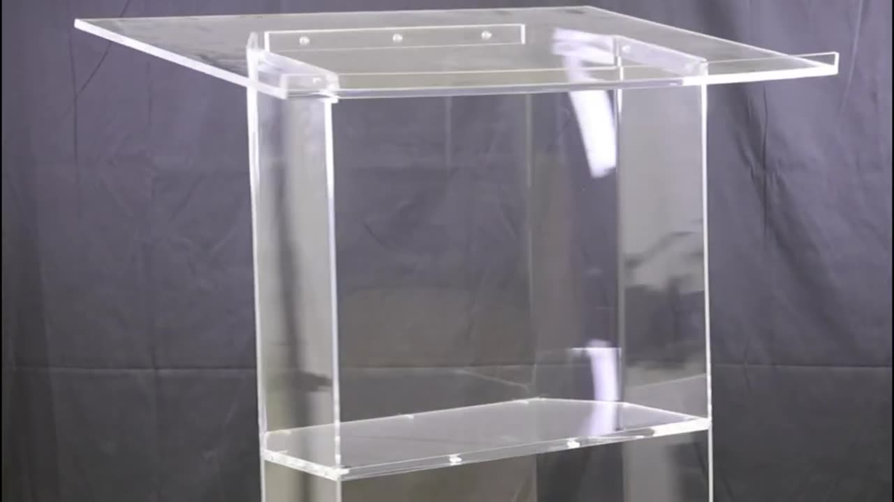 Full Size Crystal Clear Acrylic Pulpit with Ultra Wide Top - TKLBF2