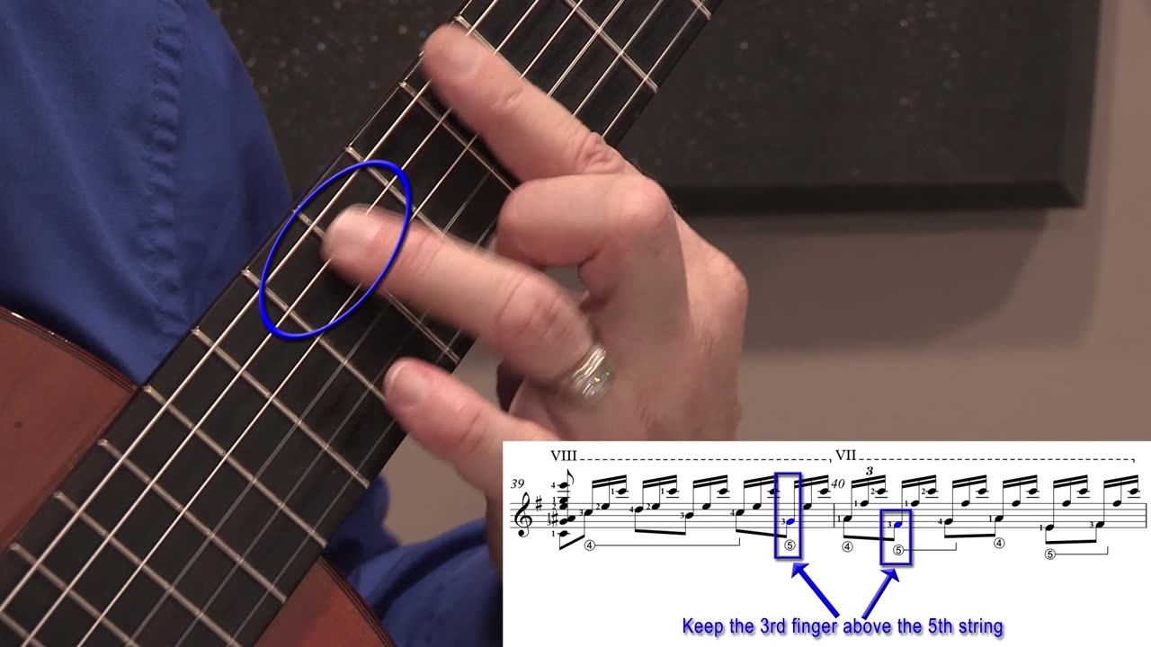 Tech Tip Left-Hand Finger Preparation Video #8: Leyenda, Transition from Measure 39-40