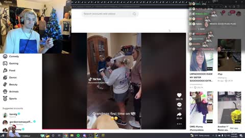 xQc Laughs at VR Fail Tiktok