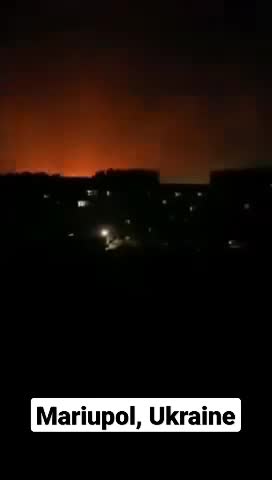 Mariupol, Ukraine Bombardment as War with Russia Starts
