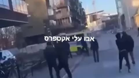 Hamas supporters in Sweden took over a police car and started rioting...