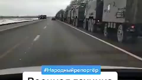 Convoy heading towards Crimea from Krasnodar