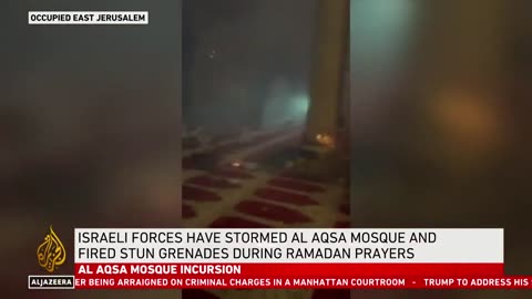 Israel forces atack on al AQSA which is religious place for muslims Cristian AND Jew also