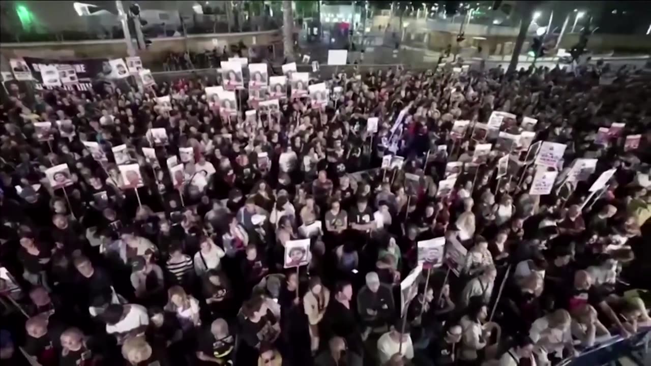 Protesters in Tel Aviv call for ceasefire, release of hostages