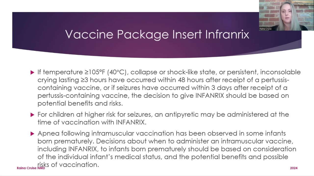 Raina Cruise - Infanrix Dtap Vaccine