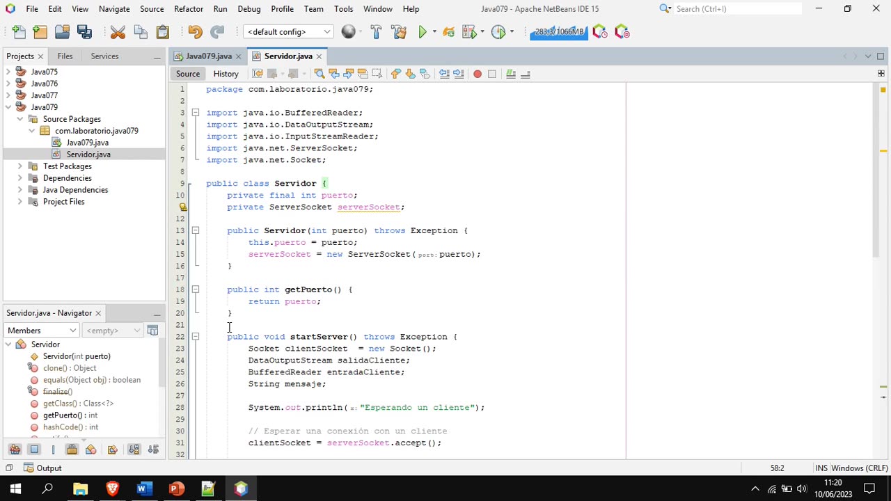Java parte 79. Programación de sockets con un único cliente parte 1 de 2