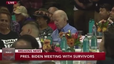 BIDEN SLEEPING AGAIN AT SURVIVORS MEETING