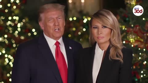 Donald and Melania Trump praise frontline workers and Covid scientists in Christmas message