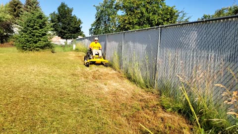 They Used A BROKEN Push Mower To Mow This OVERGROWN Grass