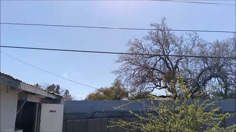 Blue Skies for Tucson Airshow but Chemtrails next day!