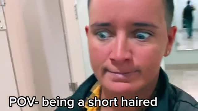 POV- being a short haired le$bean going to the.