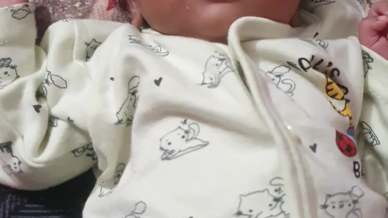 16day baby...talk with dada