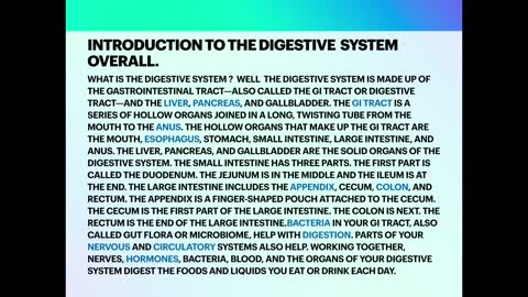 The digestive system (Anatomy review )