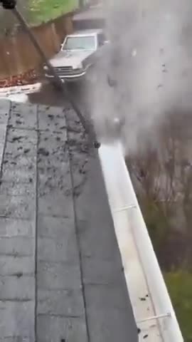 Roof cleaning ASMR | The effectiveness of this jet wash