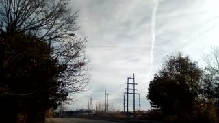 Chemtrailing over Akron again! 😯😮🤐😣