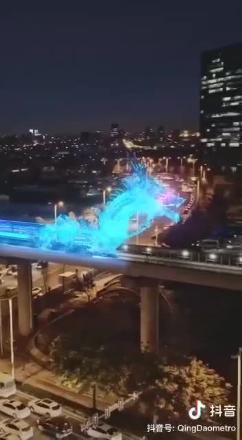 Amazing train light show