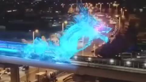 Amazing train light show