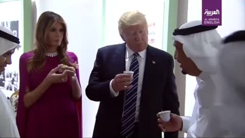 “Trump and Melania ”Drinks Arabic Style Tea