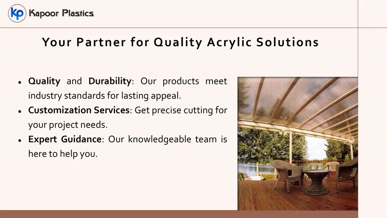 Kapoor Plastics: Your Trusted Acrylic Supplier