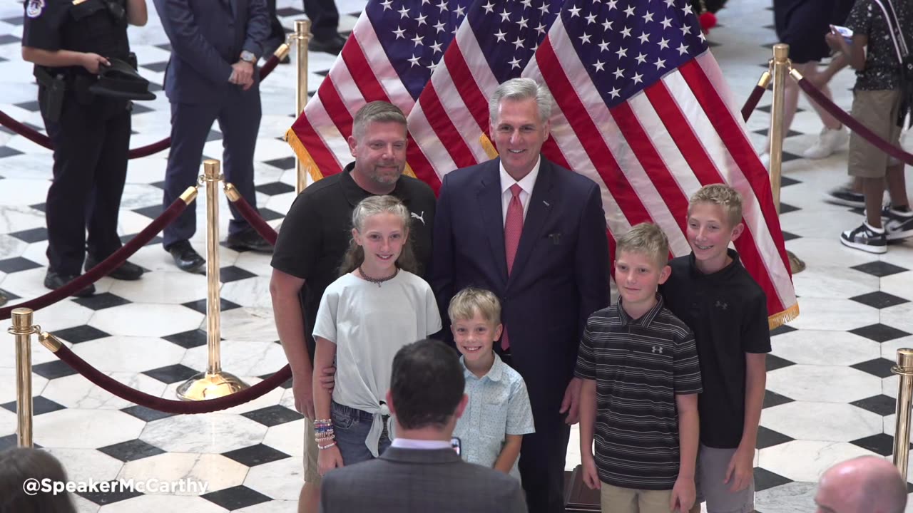 Speaker McCarthy Welcomes Visitors to the Capitol