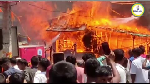 Bihar city bodh gaya in due to burn out lots of shopes