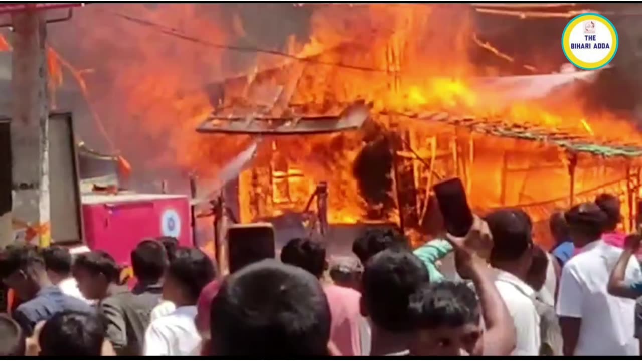 Bihar city bodh gaya in due to burn out lots of shopes