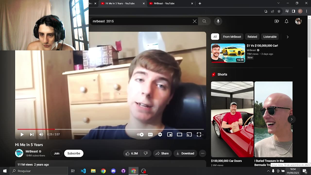 Reaction to 17 Year Old MrBeast Talking About His YouTube Aspirations