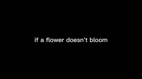 If A Flower Doesn't Bloom