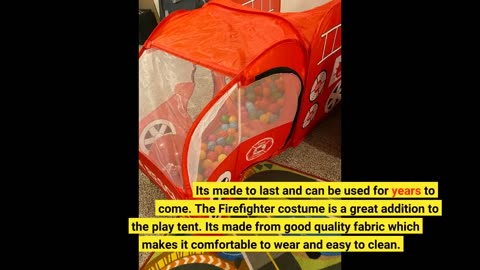 Read Full Review: Fire Truck Pop Up Play Tent Siren Sound Button