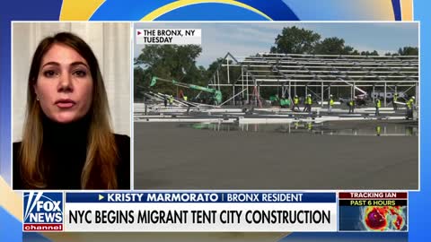 Bronx resident Kristy Marmorato rips migrant tent under construction in NYC: 'It shouldn't be our issue'