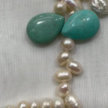 Handmade + Knotting Unique 36” Necklace with Freshwater Pearl, Cubic Zirconia
