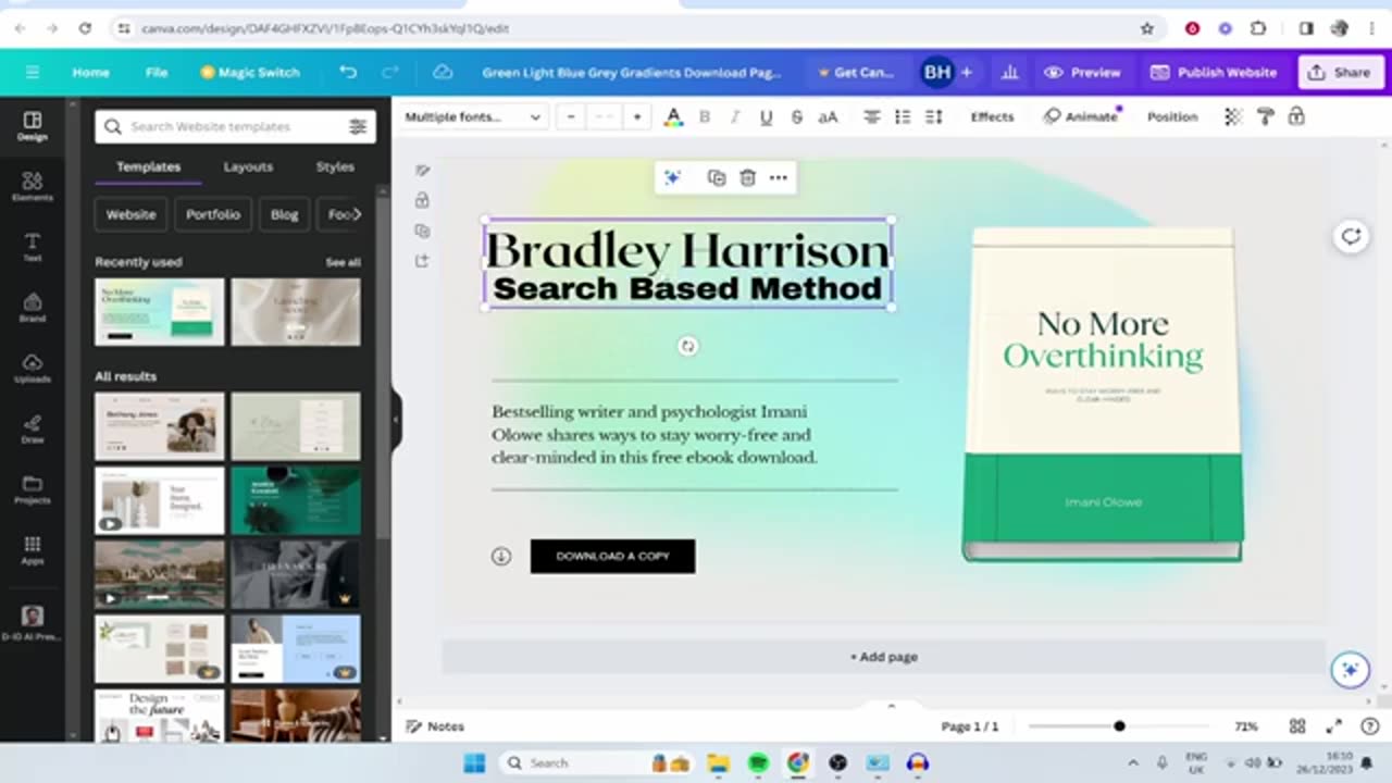 How To Create a Landing Page With Canva (Step By Step)