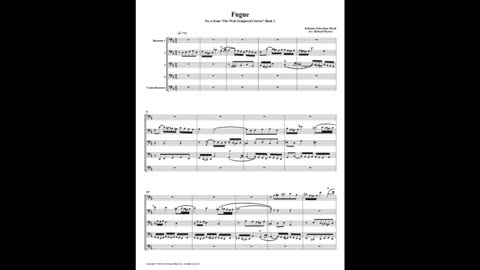 J.S. Bach - Well-Tempered Clavier: Part 2 - Fugue 06 (Bassoon Quintet)