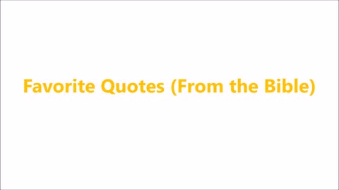 Godliness | Favorite Quotes (From the Bible) - RGW Testimony